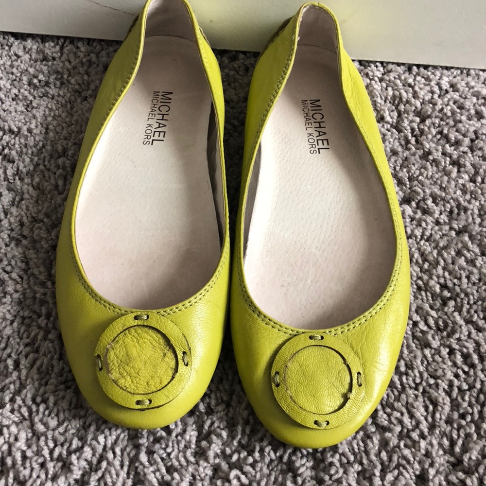 Michael Kors green flats